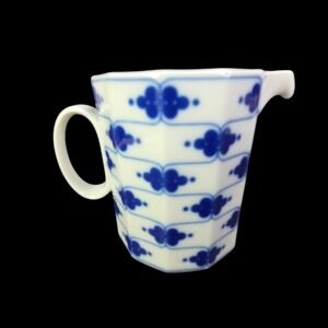 Rosenthal Studio Linie Corinth Pattern Creamer Blue White Porcelain MCM Vintage